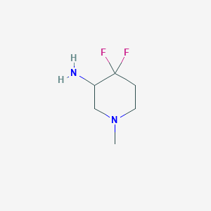 molecular formula C6H12F2N2 B13004461 4,4-Difluoro-1-methylpiperidin-3-amine 