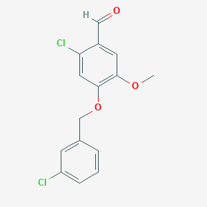 2-Chloro-4-((3-chlorobenzyl)oxy)-5-methoxybenzaldehyde