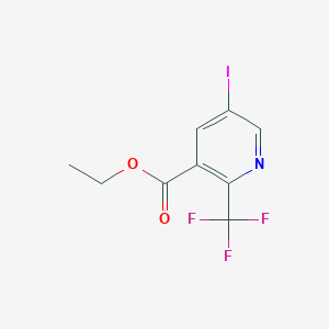 molecular formula C9H7F3INO2 B13004507 Ethyl 5-iodo-2-(trifluoromethyl)nicotinate 