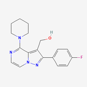 (2-(4-Fluorophenyl)-4-(piperidin-1-yl)pyrazolo[1,5-a]pyrazin-3-yl)methanol