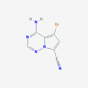 4-Amino-5-bromopyrrolo[2,1-f][1,2,4]triazine-7-carbonitrile