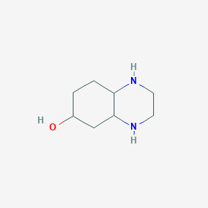 molecular formula C8H16N2O B13004558 Decahydroquinoxalin-6-ol 