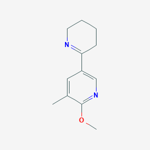 molecular formula C12H16N2O B13004570 6'-Methoxy-5'-methyl-3,4,5,6-tetrahydro-2,3'-bipyridine 