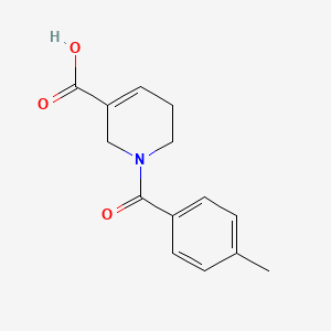 molecular formula C14H15NO3 B13004598 1-(4-Methylbenzoyl)-1,2,5,6-tetrahydropyridine-3-carboxylic acid 