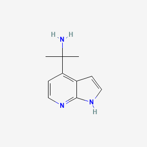 molecular formula C10H13N3 B13004615 2-{1H-pyrrolo[2,3-b]pyridin-4-yl}propan-2-amine 