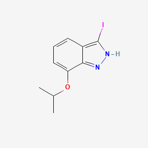 molecular formula C10H11IN2O B13004630 3-iodo-7-(propan-2-yloxy)-1H-indazole 