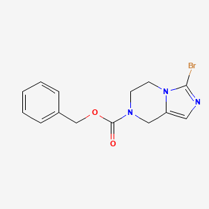 molecular formula C14H14BrN3O2 B13004703 Benzyl 3-bromo-5,6-dihydroimidazo[1,5-a]pyrazine-7(8H)-carboxylate CAS No. 2089319-34-4