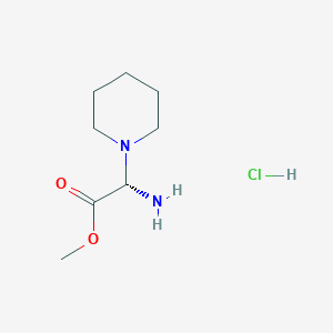 molecular formula C8H17ClN2O2 B13004709 3-(1-Piperidinyl)-L-Ala-OMe.HCl 