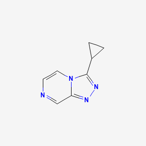 molecular formula C8H8N4 B13004715 3-Cyclopropyl-[1,2,4]triazolo[4,3-a]pyrazine 