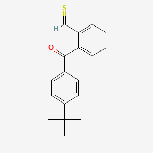 molecular formula C18H18OS B13004759 2-(4-Tert-butylbenzoyl)thiobenzaldehyde 