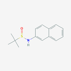 molecular formula C14H17NOS B13004791 2-methyl-N-naphthalen-2-ylpropane-2-sulfinamide 