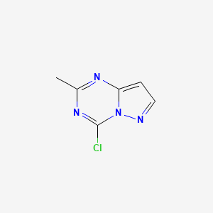 molecular formula C6H5ClN4 B13004829 4-Chloro-2-methylpyrazolo[1,5-a][1,3,5]triazine 