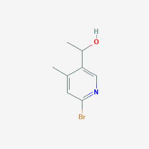 molecular formula C8H10BrNO B13004838 1-(6-Bromo-4-methylpyridin-3-yl)ethanol 