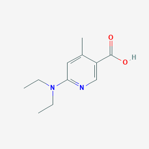 molecular formula C11H16N2O2 B13004857 6-(Diethylamino)-4-methylnicotinic acid 