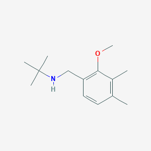 molecular formula C14H23NO B13004862 N-(2-Methoxy-3,4-dimethylbenzyl)-2-methylpropan-2-amine 