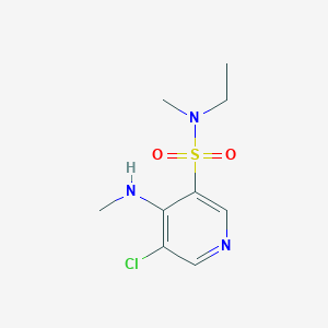 molecular formula C9H14ClN3O2S B13004867 5-Chloro-N-ethyl-N-methyl-4-(methylamino)pyridine-3-sulfonamide 