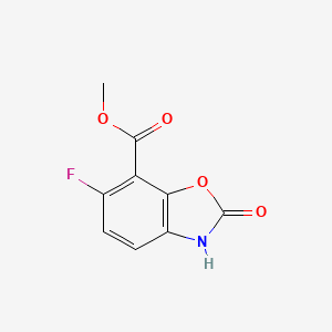 molecular formula C9H6FNO4 B13004877 Methyl 6-fluoro-2-oxo-2,3-dihydrobenzo[d]oxazole-7-carboxylate 