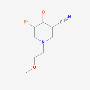 5-Bromo-1-(2-methoxyethyl)-4-oxo-1,4-dihydropyridine-3-carbonitrile