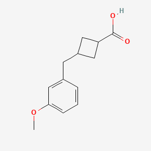 molecular formula C13H16O3 B13004932 3-(3-Methoxybenzyl)cyclobutanecarboxylic acid 