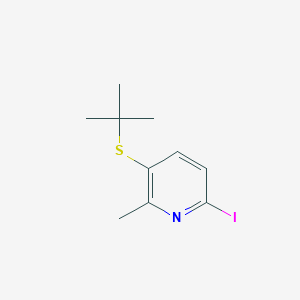 3-(tert-Butylthio)-6-iodo-2-methylpyridine