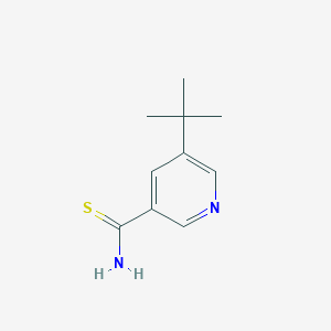 molecular formula C10H14N2S B13004965 5-(tert-Butyl)pyridine-3-carbothioamide 