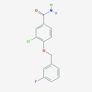 3-Chloro-4-((3-fluorobenzyl)oxy)benzamide