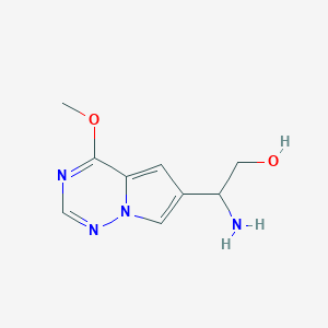 2-Amino-2-(4-methoxypyrrolo[2,1-f][1,2,4]triazin-6-yl)ethan-1-ol