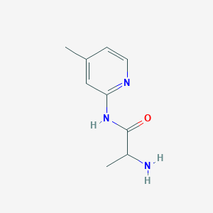 molecular formula C9H13N3O B13004995 2-amino-N-(4-methylpyridin-2-yl)propanamide 