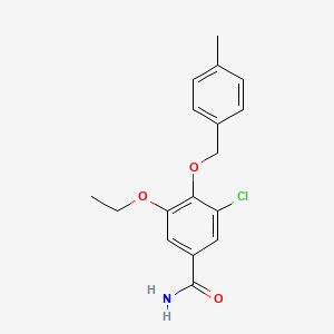 3-Chloro-5-ethoxy-4-((4-methylbenzyl)oxy)benzamide