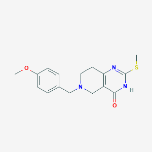 molecular formula C16H19N3O2S B13005042 6-(4-Methoxybenzyl)-2-(methylthio)-5,6,7,8-tetrahydropyrido[4,3-d]pyrimidin-4-ol 