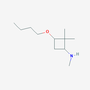 molecular formula C11H23NO B13005043 3-butoxy-N,2,2-trimethylcyclobutan-1-amine 