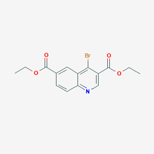 molecular formula C15H14BrNO4 B13005044 Diethyl 4-bromoquinoline-3,6-dicarboxylate 