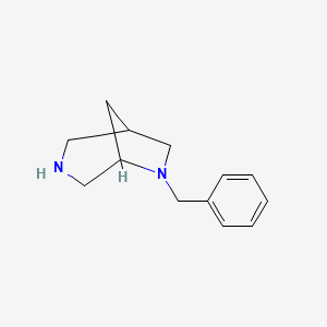 molecular formula C13H18N2 B13005075 6-Benzyl-3,6-diazabicyclo[3.2.1]octane 