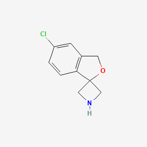 molecular formula C10H10ClNO B13005095 5'-Chloro-3'H-spiro[azetidine-3,1'-isobenzofuran] 