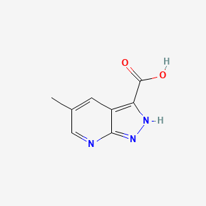 molecular formula C8H7N3O2 B13005118 5-methyl-1H-pyrazolo[3,4-b]pyridine-3-carboxylic acid 