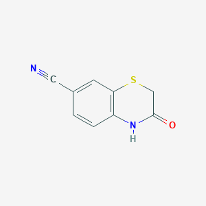 molecular formula C9H6N2OS B13005128 3-Oxo-3,4-dihydro-2h-benzo[b][1,4]thiazine-7-carbonitrile 