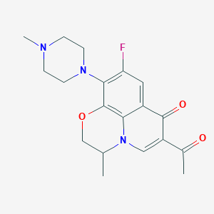 6-Acetyl-9-fluoro-3-methyl-10-(4-methylpiperazin-1-yl)-2H-[1,4]oxazino[2,3,4-ij]quinolin-7(3H)-one