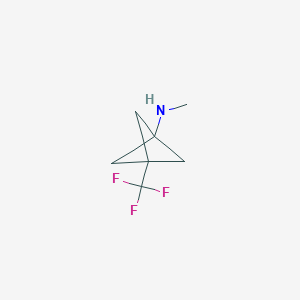 molecular formula C7H10F3N B13005141 N-methyl-3-(trifluoromethyl)bicyclo[1.1.1]pentan-1-amine 