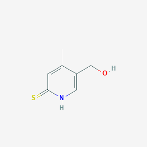 molecular formula C7H9NOS B13005174 5-(Hydroxymethyl)-4-methylpyridine-2(1H)-thione 