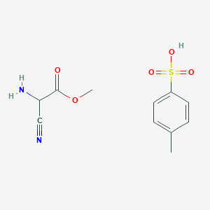 molecular formula C11H14N2O5S B13005225 Methyl 2-amino-2-cyanoacetate 4-methylbenzenesulfonate 