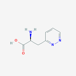 molecular formula C7H9N3O2 B13005266 (S)-2-Amino-3-(pyridazin-3-yl)propanoic acid 