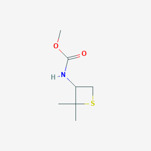 molecular formula C7H13NO2S B13005293 Methyl(2,2-dimethylthietan-3-yl)carbamate 