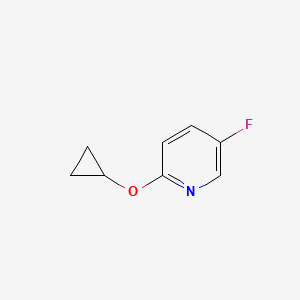 molecular formula C8H8FNO B13005330 2-Cyclopropoxy-5-fluoropyridine 