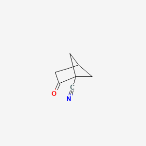 molecular formula C7H7NO B13005332 2-Oxobicyclo[2.1.1]hexane-1-carbonitrile 