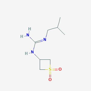 molecular formula C8H17N3O2S B13005347 1-(1,1-Dioxidothietan-3-yl)-3-isobutylguanidine 