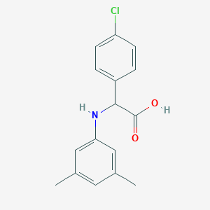 (4-Chloro-phenyl)-(3,5-dimethyl-phenylamino)-acetic acid