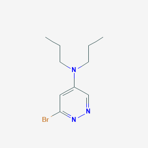 molecular formula C10H16BrN3 B13005367 6-Bromo-N,N-dipropylpyridazin-4-amine 