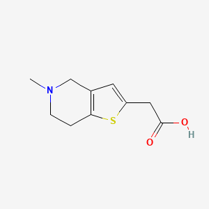 molecular formula C10H13NO2S B13005369 2-(5-Methyl-4,5,6,7-tetrahydrothieno[3,2-c]pyridin-2-yl)acetic acid 