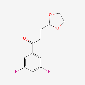 1-(3,5-Difluorophenyl)-3-(1,3-dioxolan-2-yl)propan-1-one