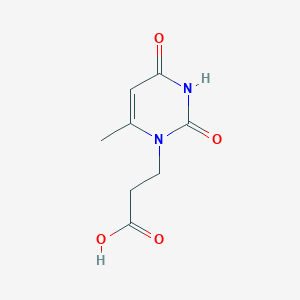 molecular formula C8H10N2O4 B13005431 3-(6-Methyl-2,4-dioxo-3,4-dihydropyrimidin-1(2H)-yl)propanoic acid 